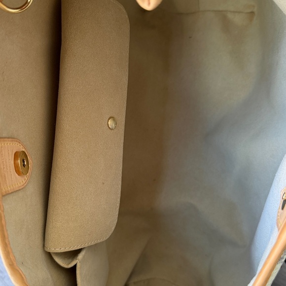 Louis Vuitton Galliera PM Damier Azur Hobo Shoulder Bag Leather Trim Authentic - Picture 14 of 14